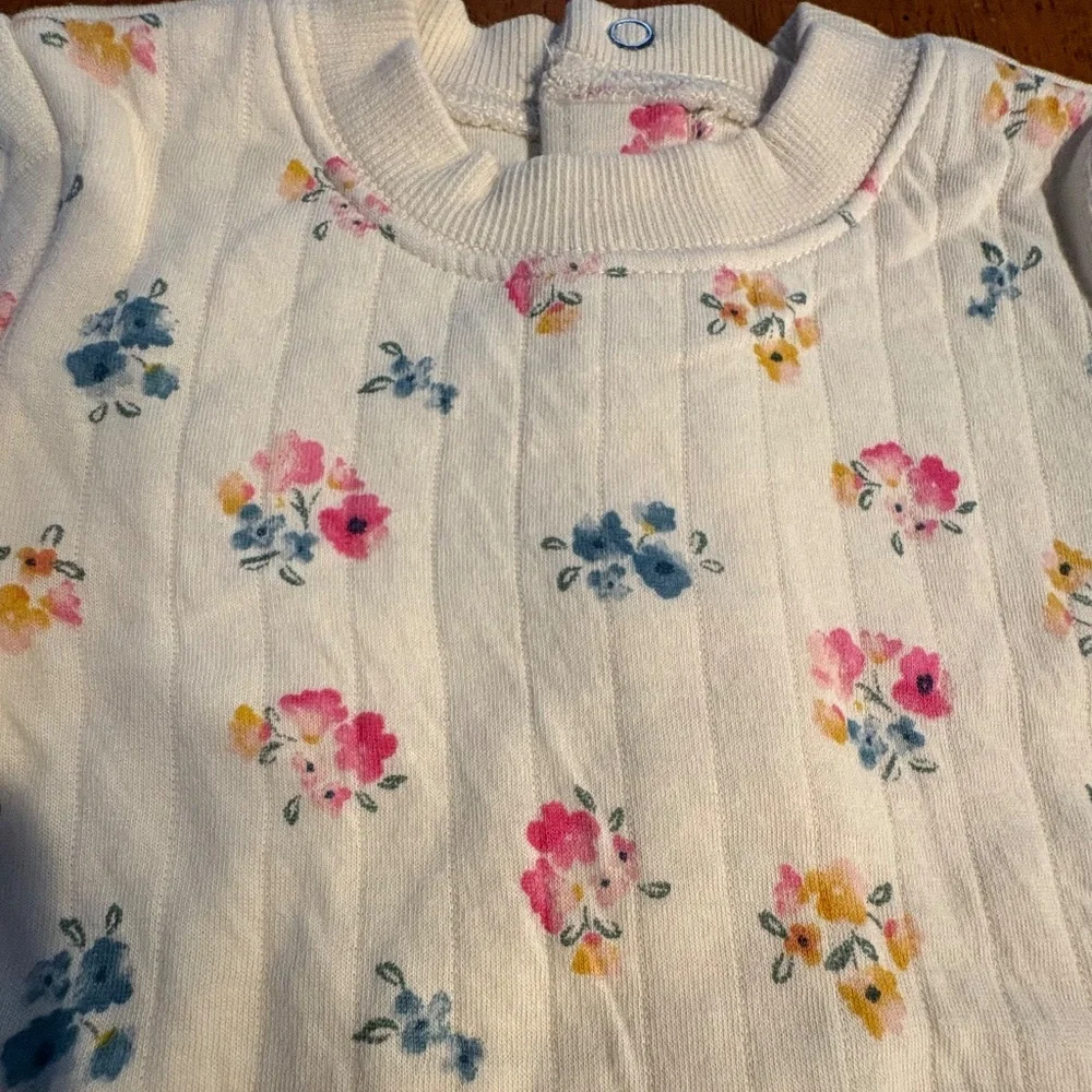 Carters Baby Girl Floral Dress Size 18M Ivory Long Sleeves NEW